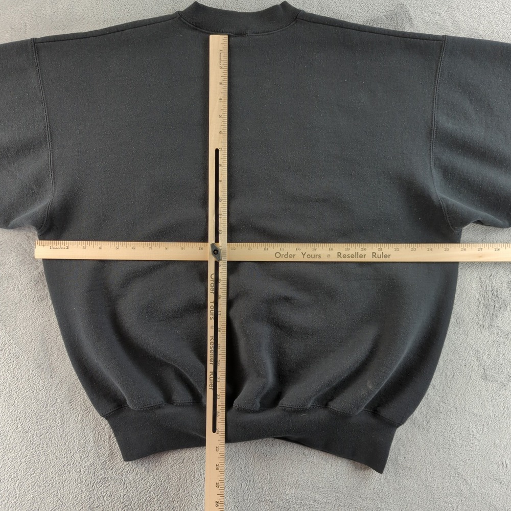 Vintage 90s Fruit of the Loom Wolves Sweatshirt Mens XL Black Moon Graphic - Picture 7 of 10
